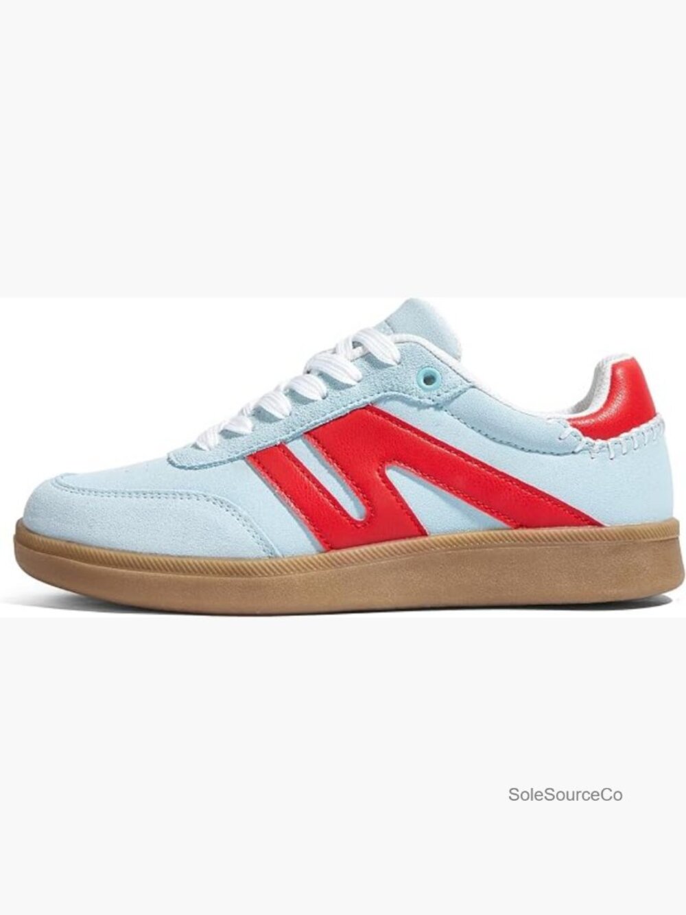 Women's Retro Fashion Sneakers Gum Sole Casual Tennis Skate Genuine Leather